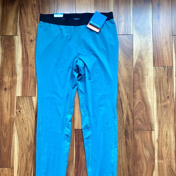 Columbia Women's Midweight Tight Omniwick Teal Leggings Medium NWT - Picture 2 of 9